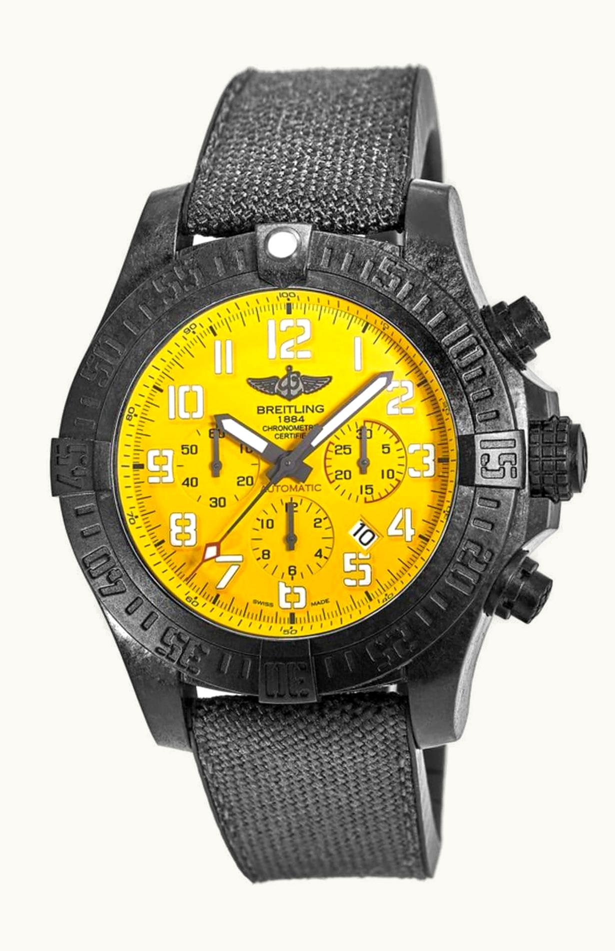 Breitling Avenger Hurricane 12H Breitlight / Cobra Yellow / Military Rubber