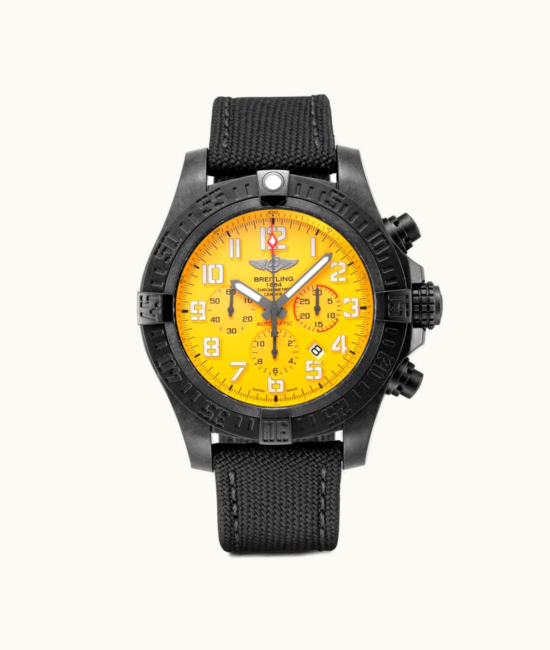 Breitling Avenger Hurricane 12H Breitlight / Cobra Yellow / Military / Pin