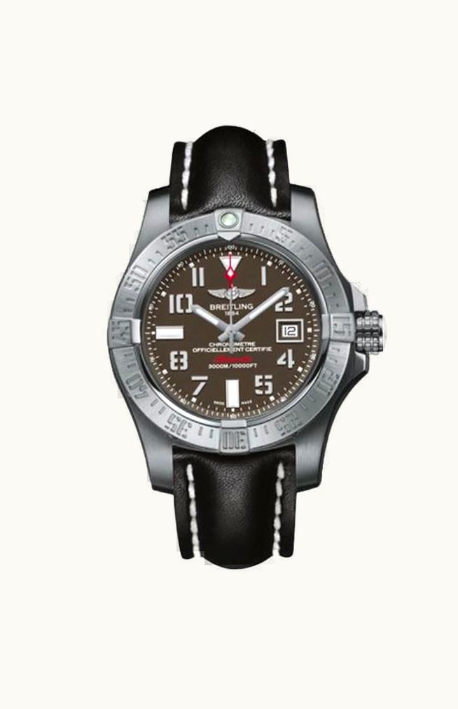 Breitling Avenger II Seawolf Stainless Steel / Tungsten Gray / Calf / Pin