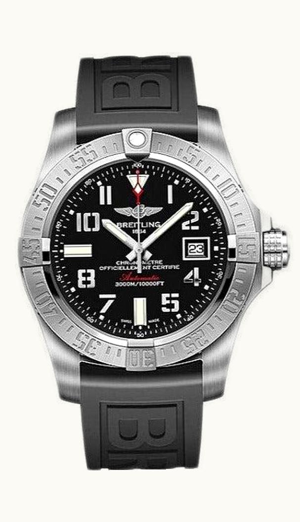 Breitling Avenger II Seawolf Stainless Steel / Volcano Black / Rubber / Folding