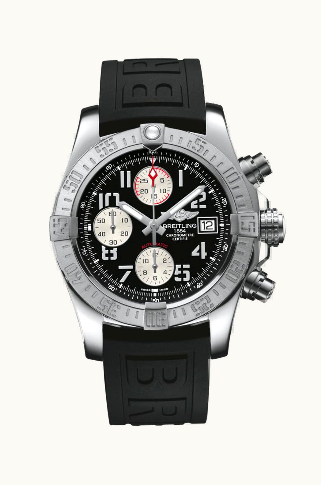 Breitling Avenger II Stainless Steel / Volcano Black / Rubber / Folding