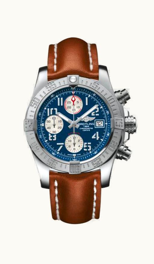 Breitling Avenger II Stainless Steel / Mariner Blue / Calf / Folding