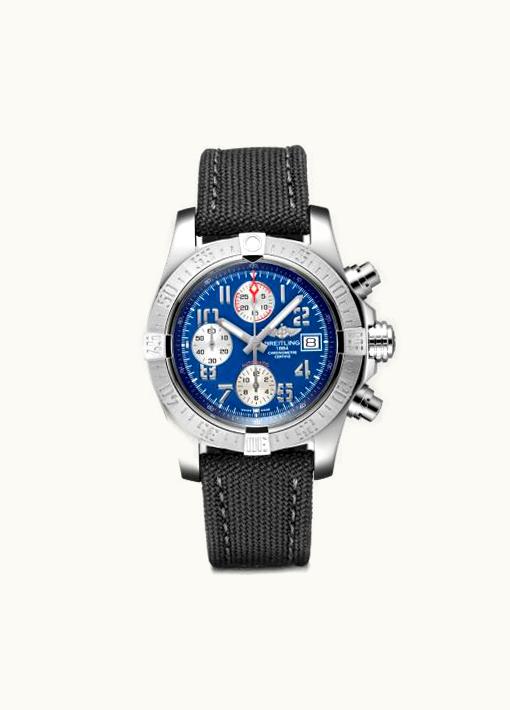 Breitling Avenger II Stainless Steel / Mariner Blue / Military / Pin