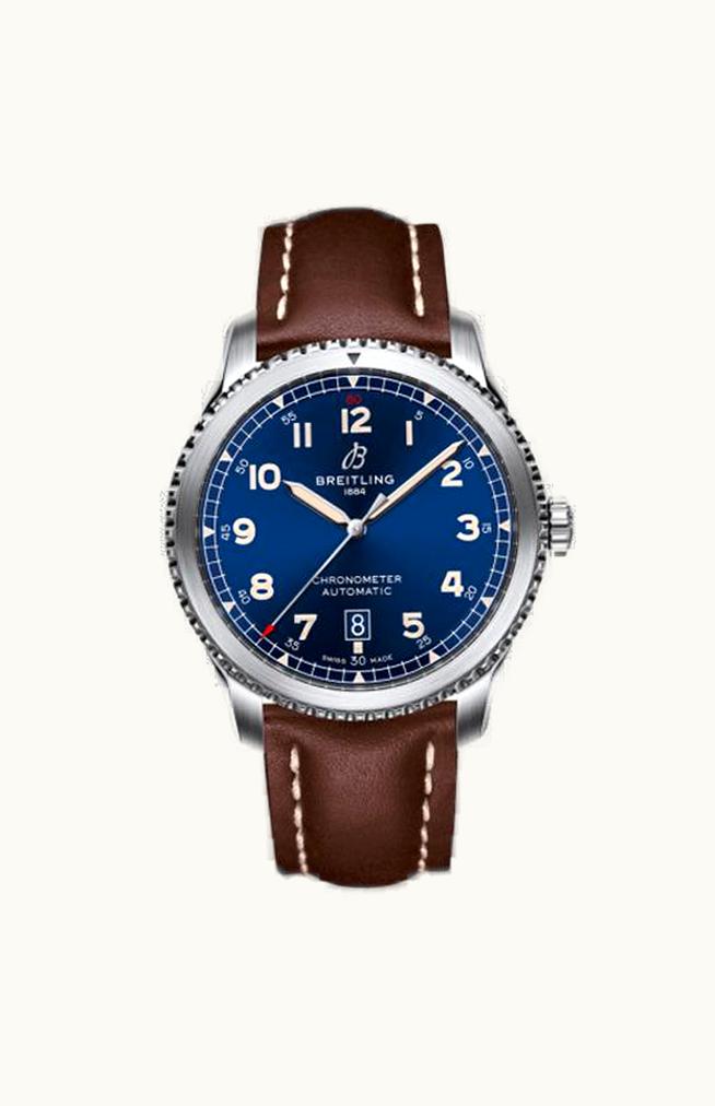 Breitling Aviator 8 Automatic 41 Stainless Steel / Blue / Calf / Folding