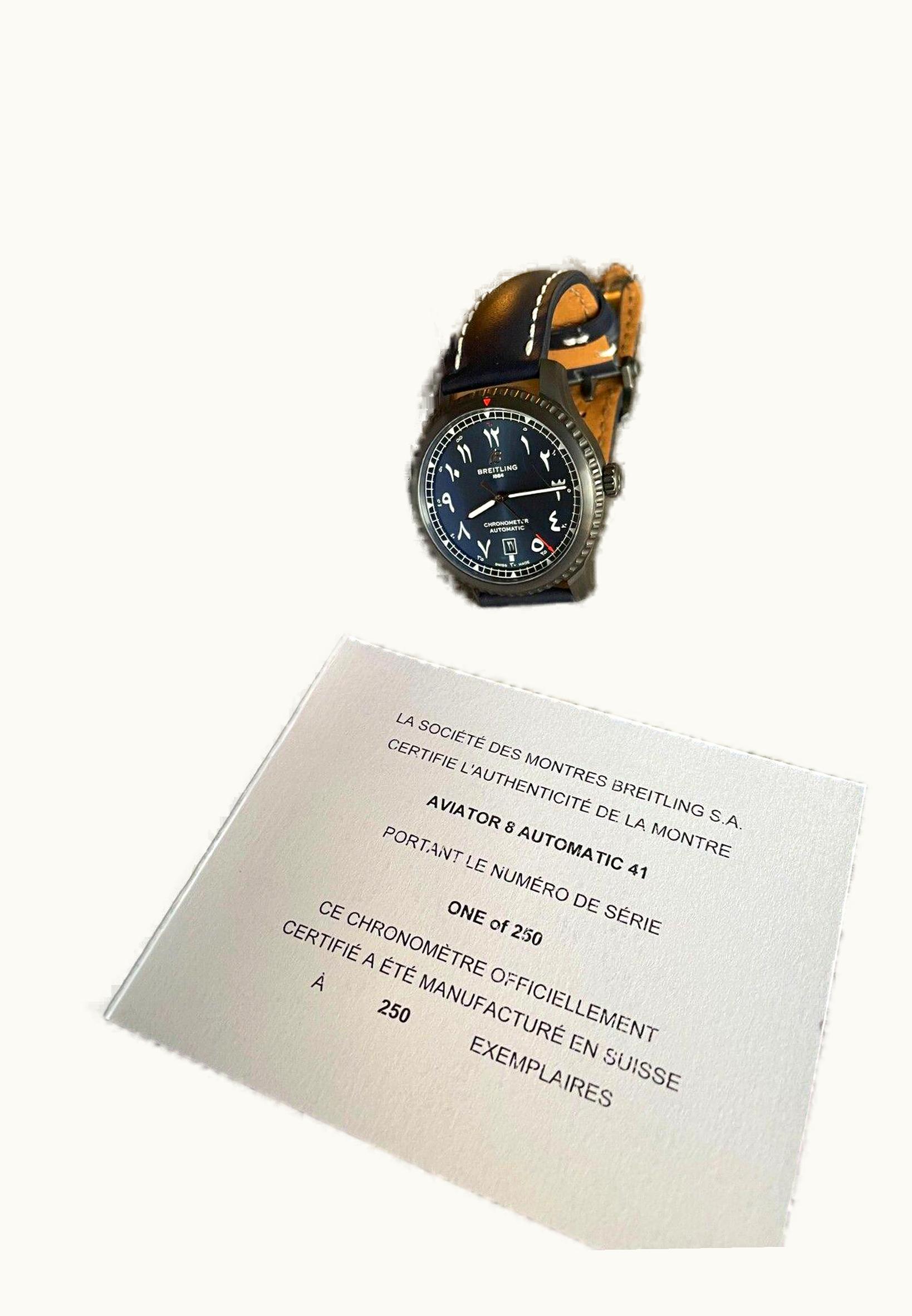 Breitling Aviator 8 Automatic Day & Date 41 Blacksteel /  Etihad