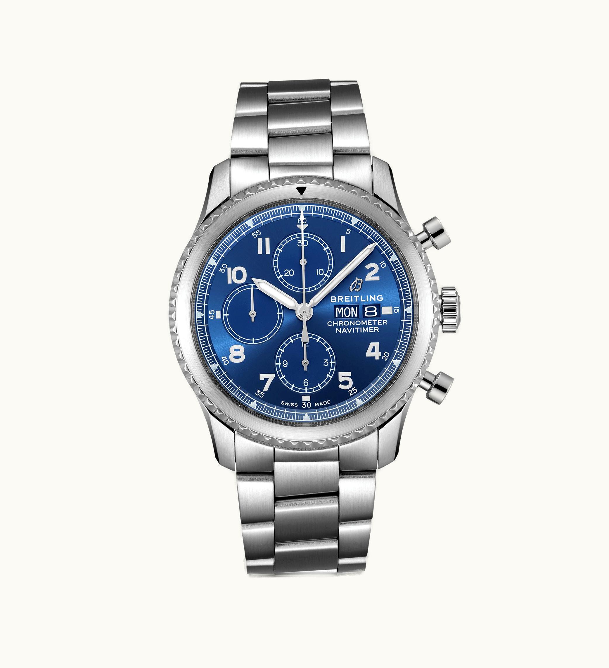 Breitling Navitimer 8 Chronograph 43 Stainless Steel / Blue / Bracelet