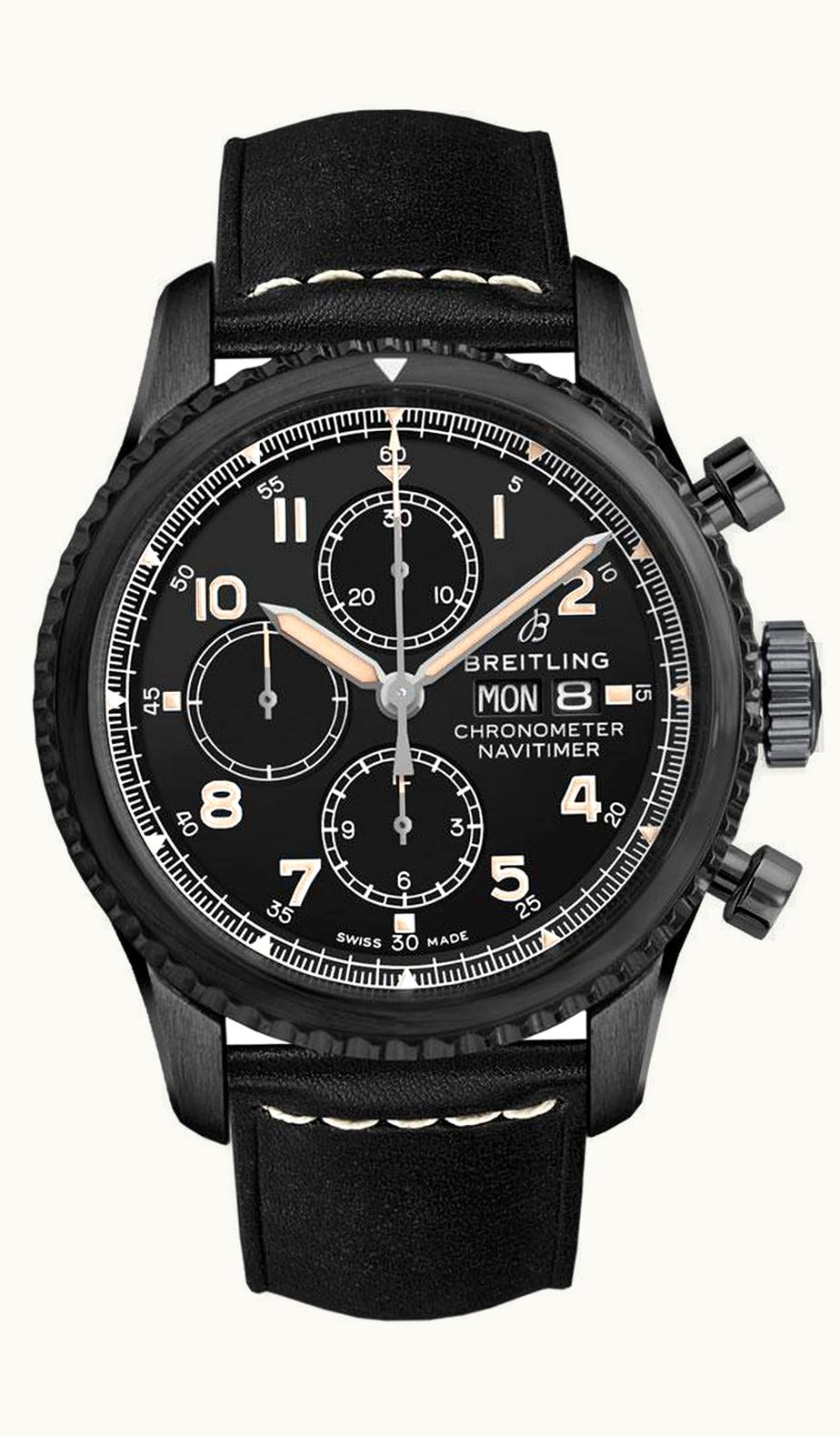 Breitling Navitimer 8 Chronograph 43 Blacksteel / Black / Black Calf