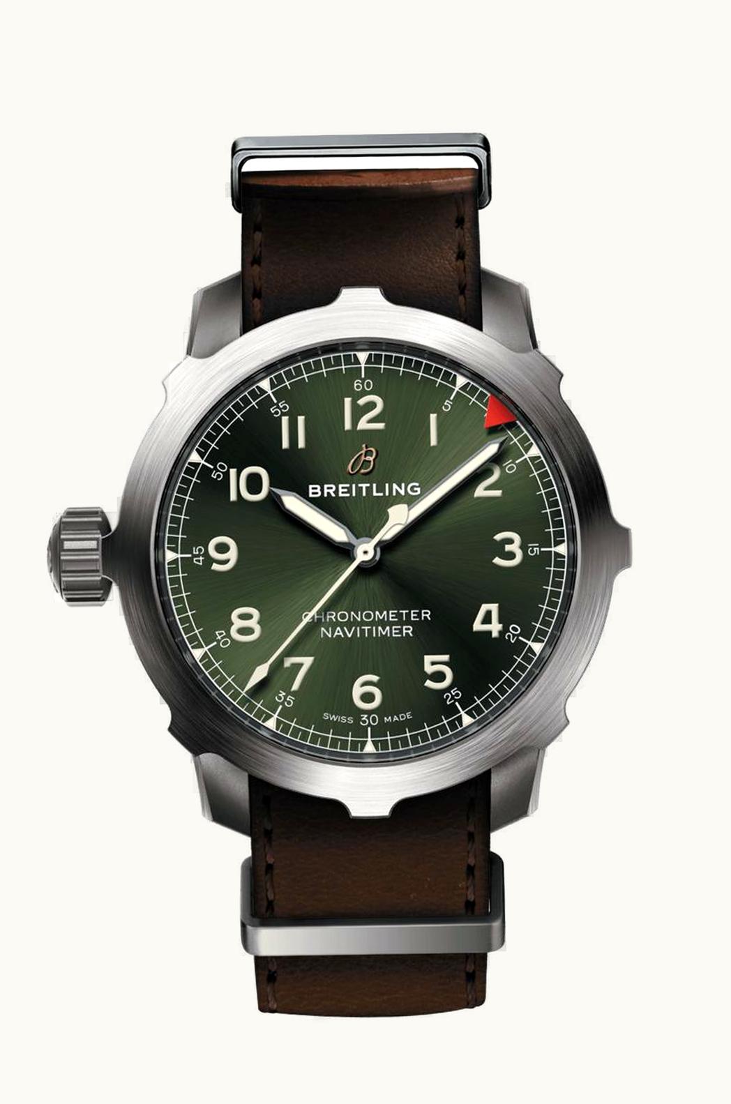 Breitling Navitimer Super 8 B20 Automatic 46 Titanium / Green / NATO