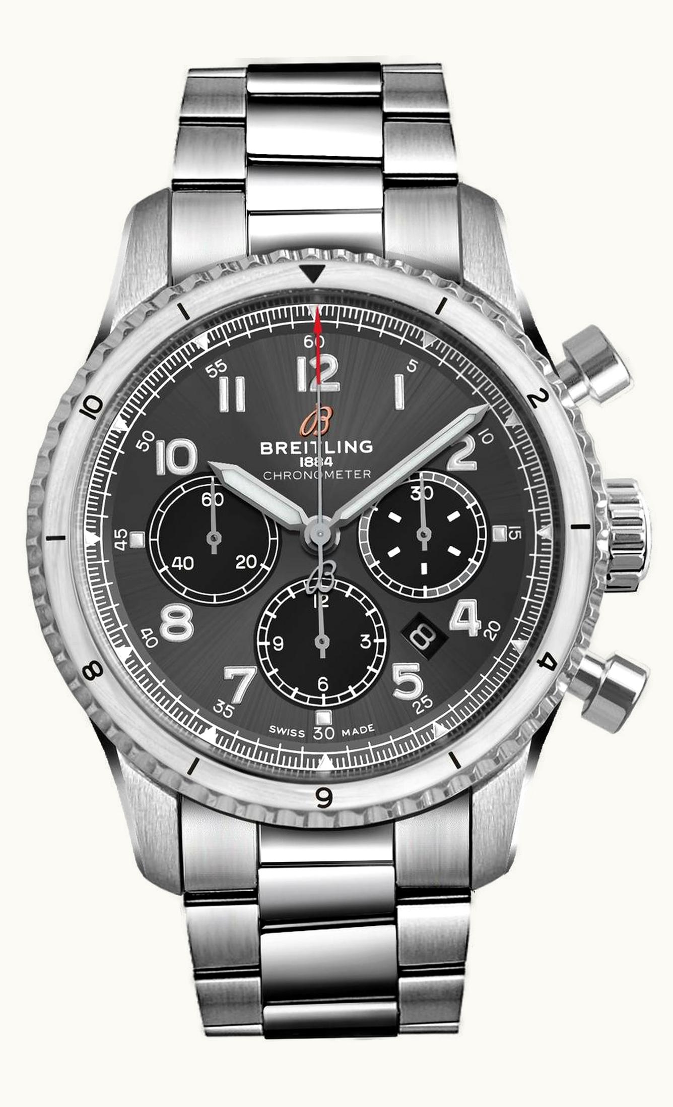 Breitling Aviator 8 B01 Chronograph 43 Stainless Steel / Anthracite / Bracelet