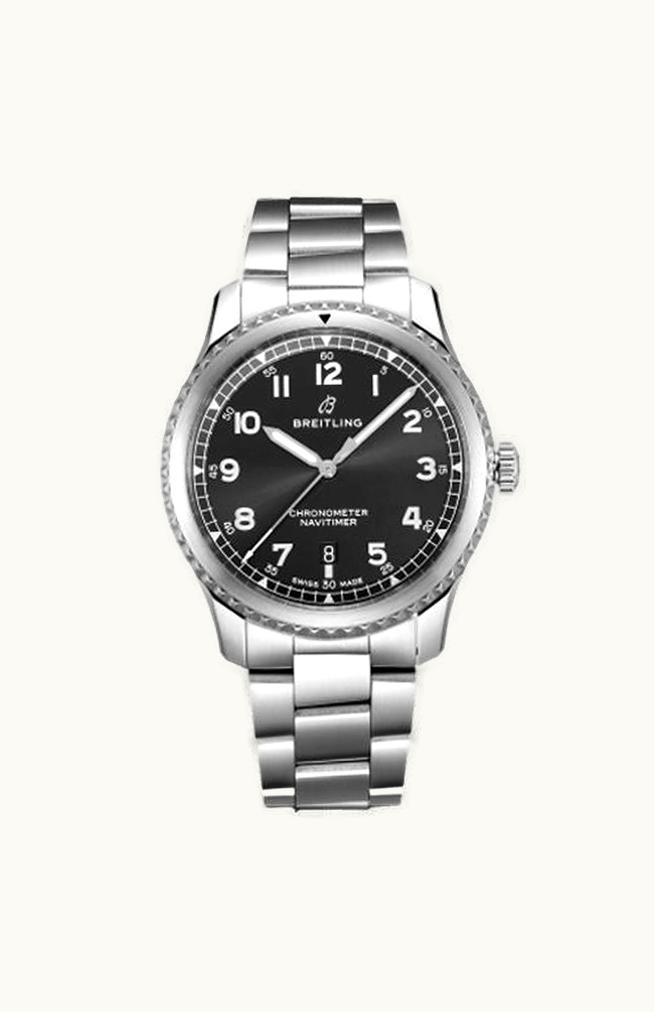 Breitling Aviator 8 Automatic 41 Stainless Steel / Black / Calf / Pin