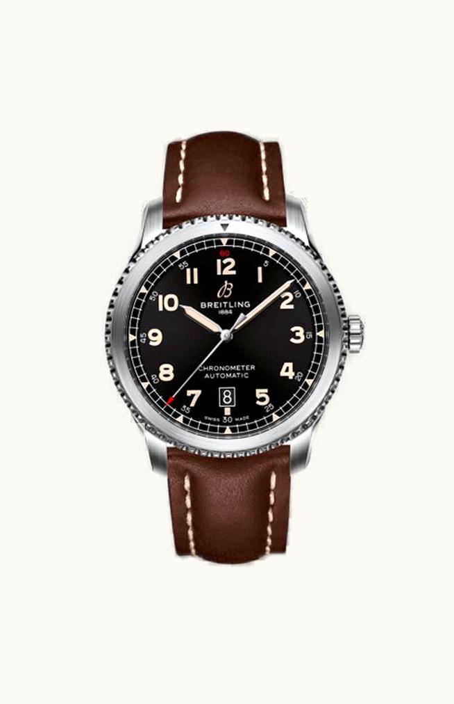 Breitling Aviator 8 Automatic 41 Stainless Steel / Black / Calf / Folding