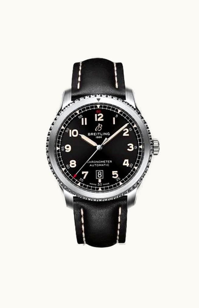Breitling Aviator 8 Automatic 41 Stainless Steel / Black / Calf / Folding