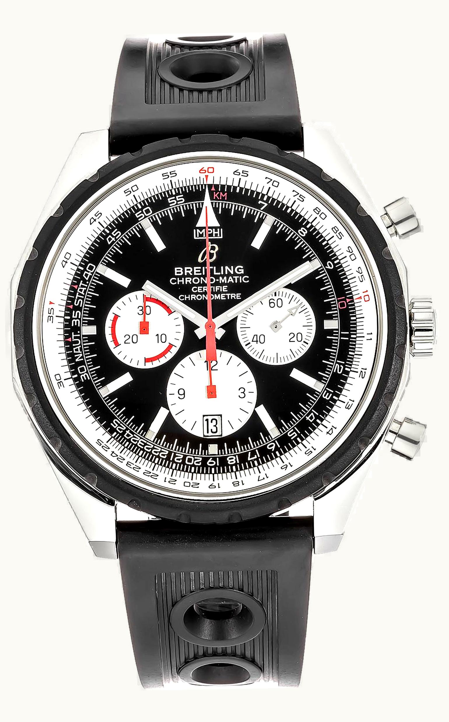 Breitling Chrono-Matic 49 Black / Rubber