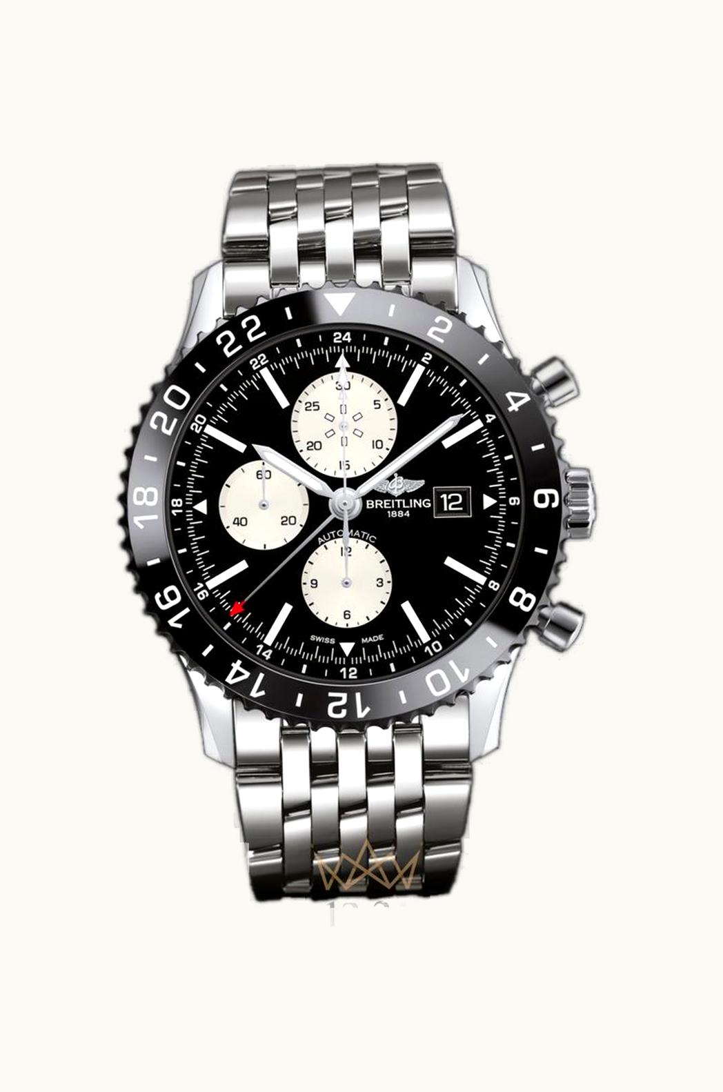 Breitling Chronoliner Stainless Steel / Black / Bracelet