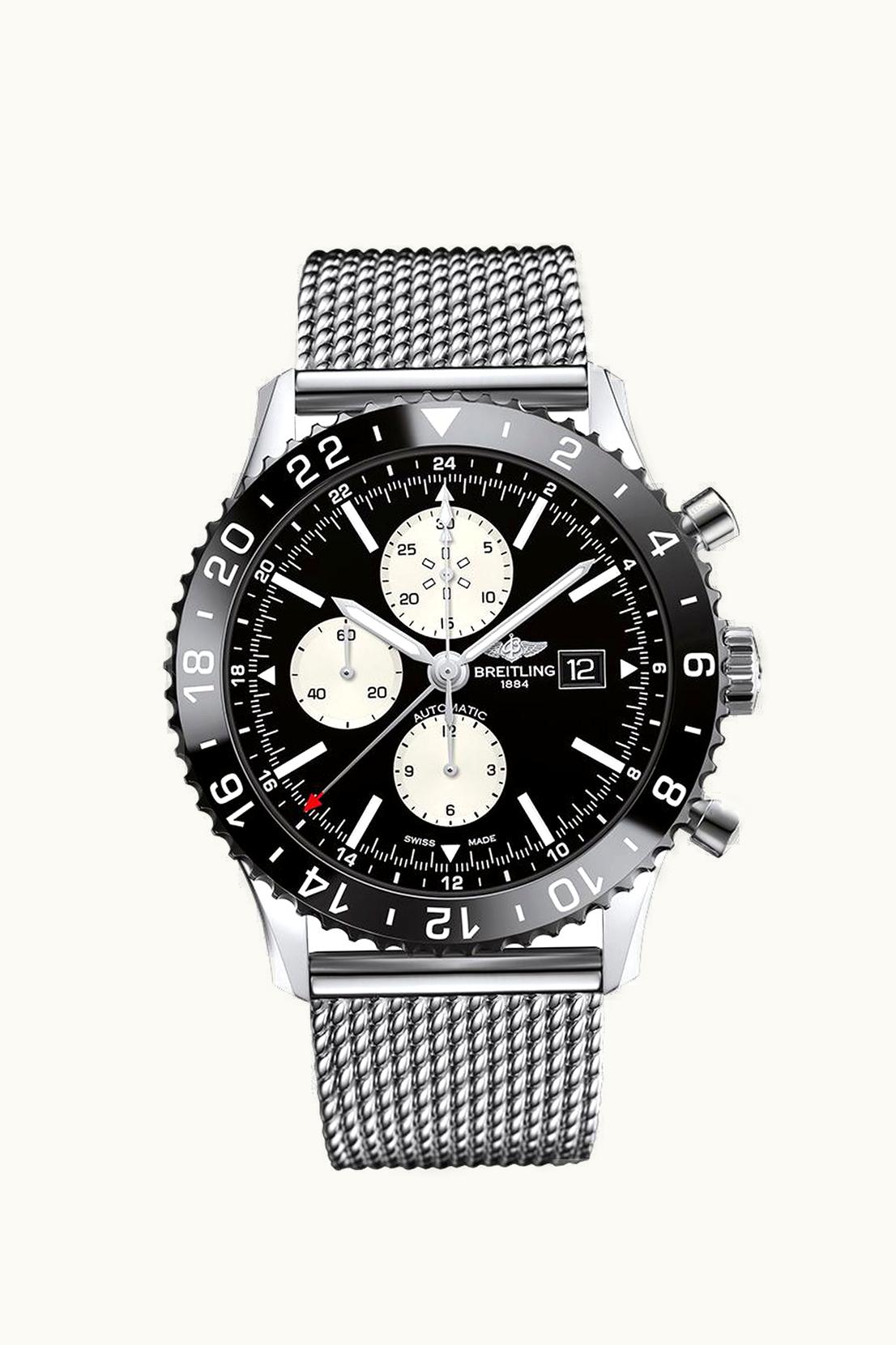 Breitling Chronoliner Red Gold / Black / Rubber