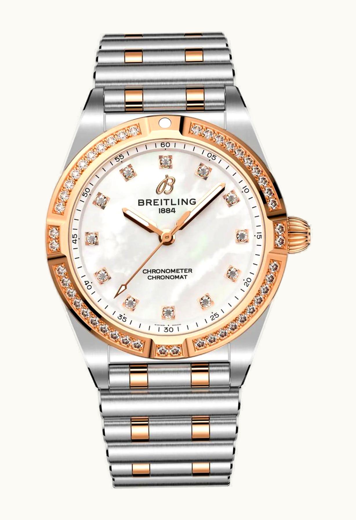 Breitling Chronomat 28 Stainless Steel - Red Gold / MOP