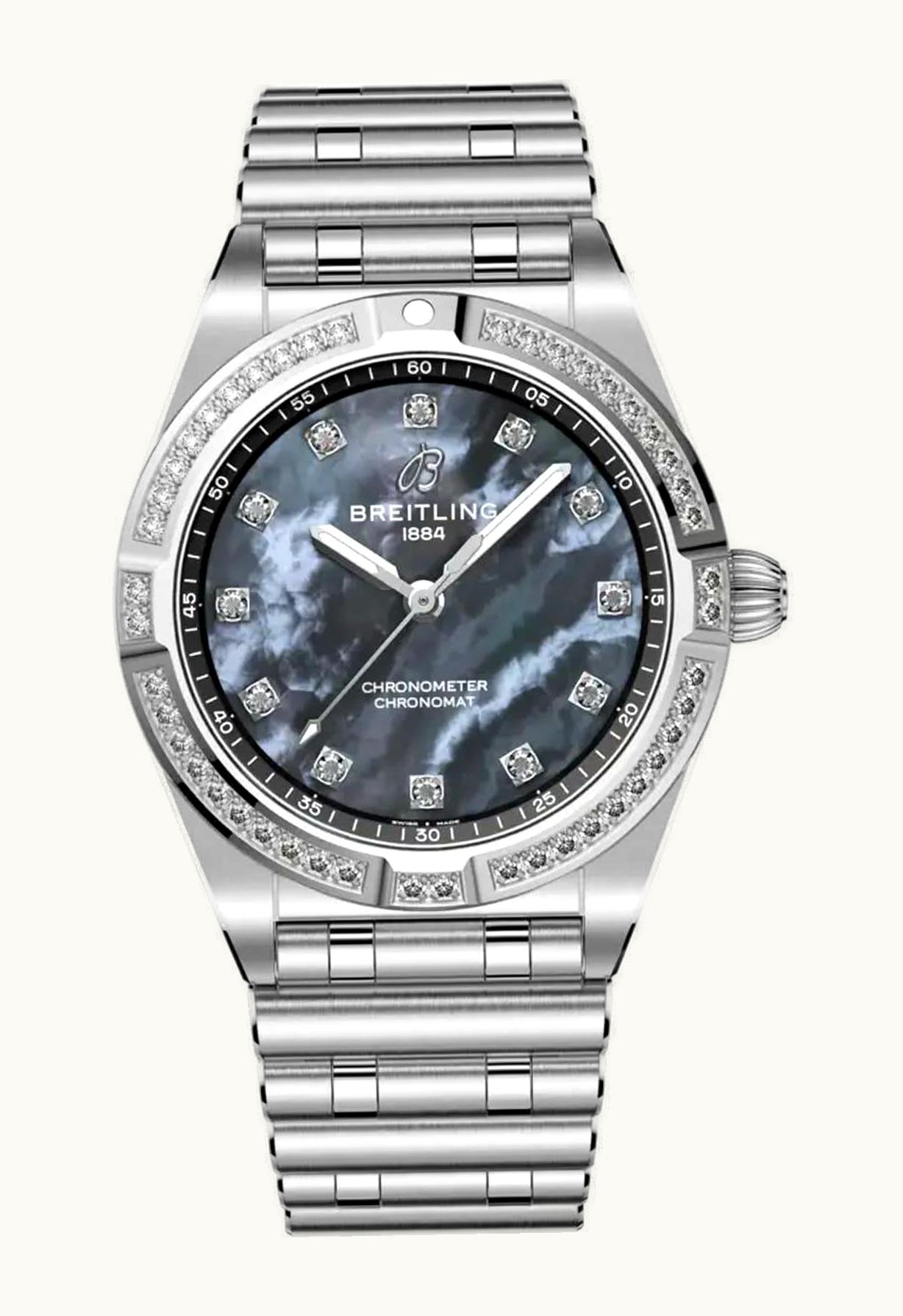Breitling Chronomat 28 Stainless Steel - Diamond / Black MOP
