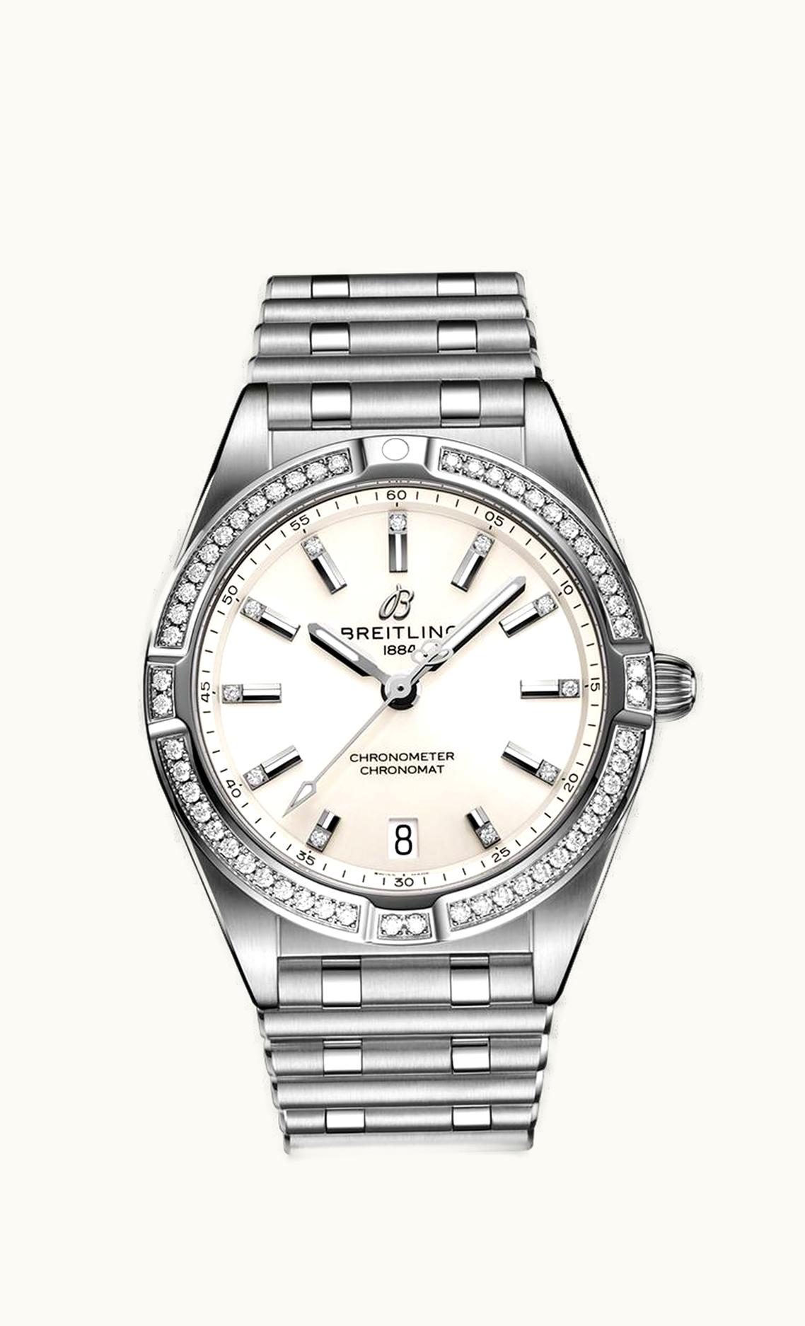 Breitling Chronomat 32 Stainless Steel - Diamond / White / Rouleaux