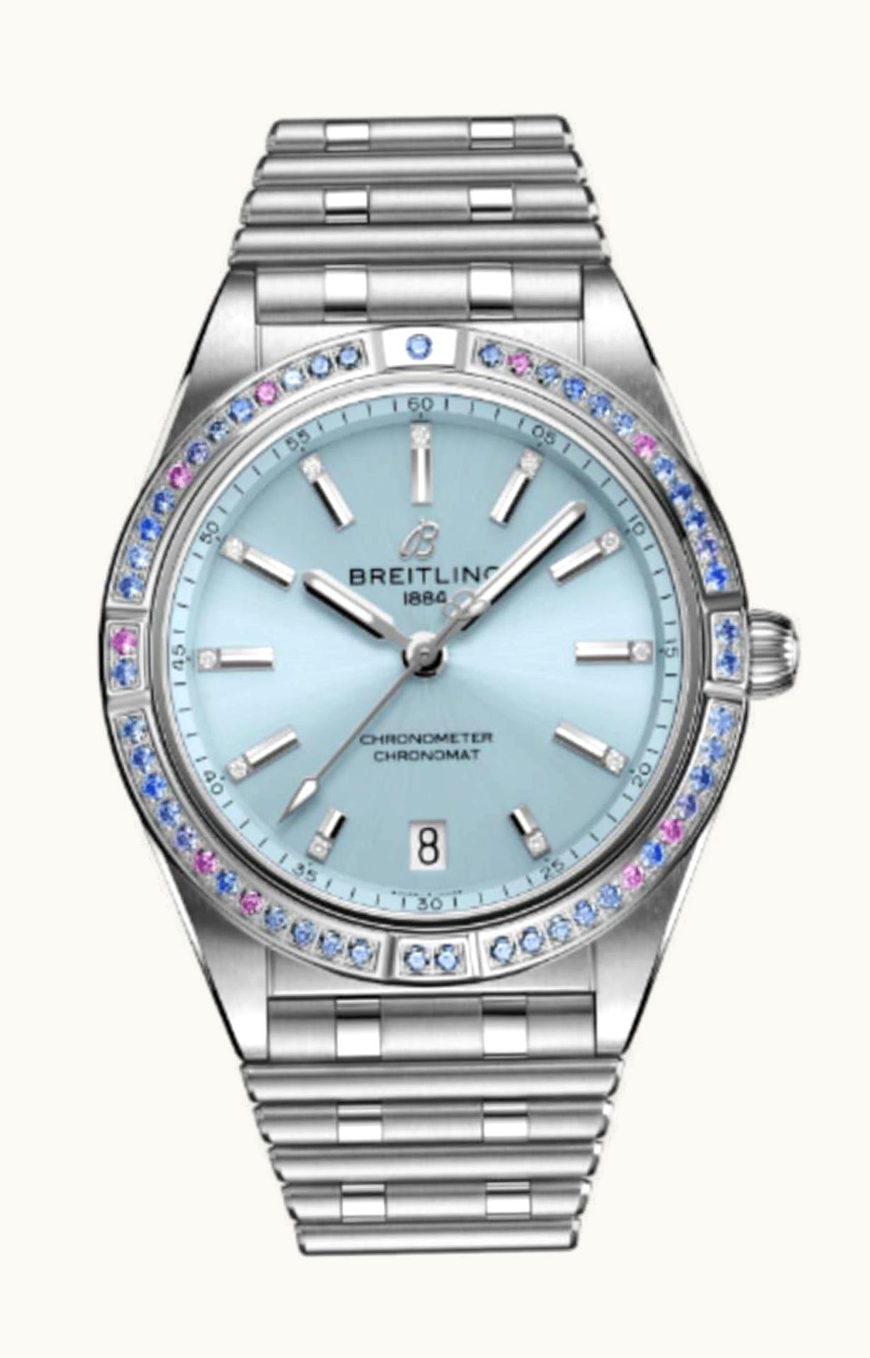 Breitling Chronomat Automatic 36 Stainless Steel - White Gold / Ice Blue / South Sea / Bracelet