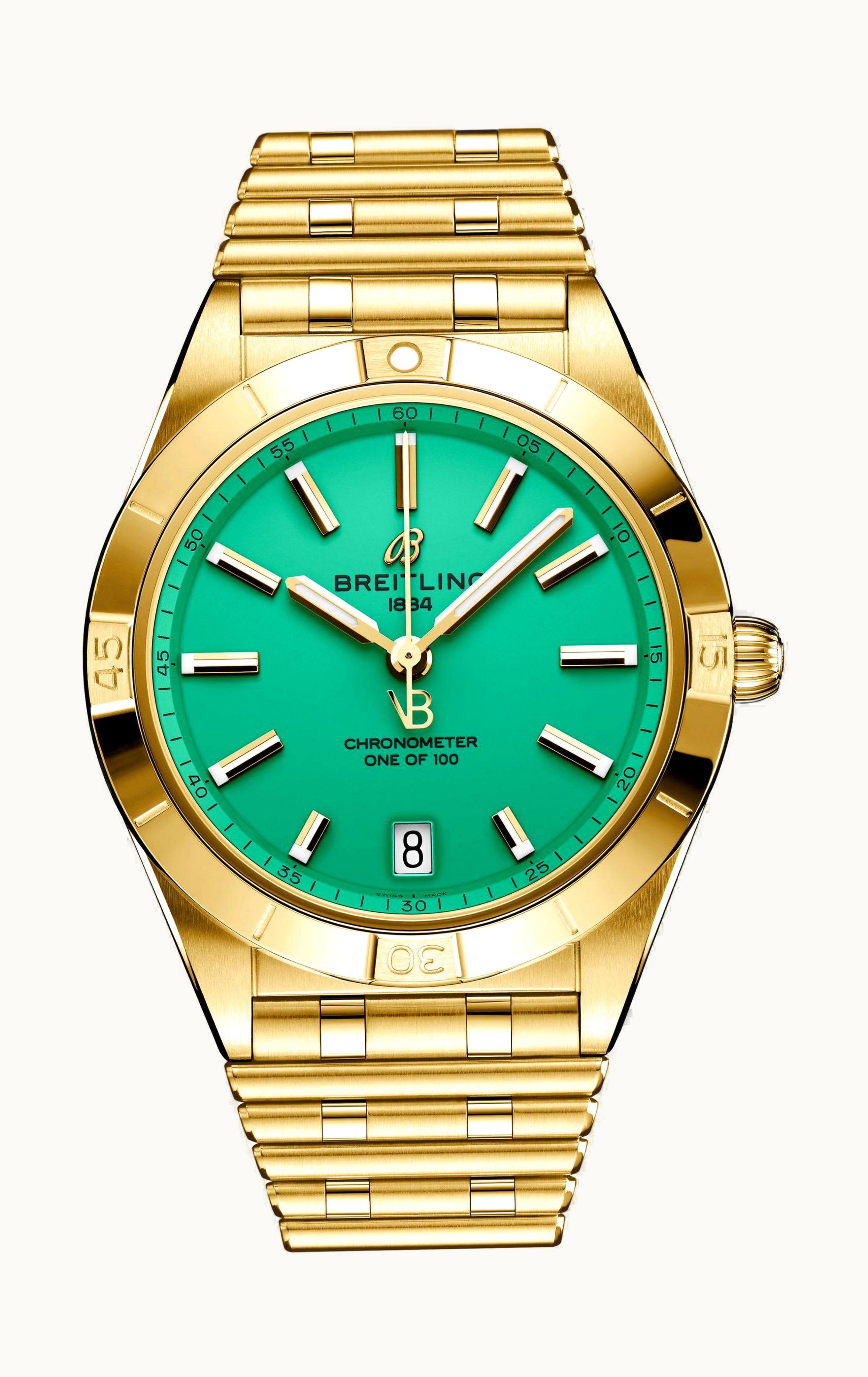 Breitling Chronomat Automatic 36 Victoria Beckham Yellow Gold / Peppermint