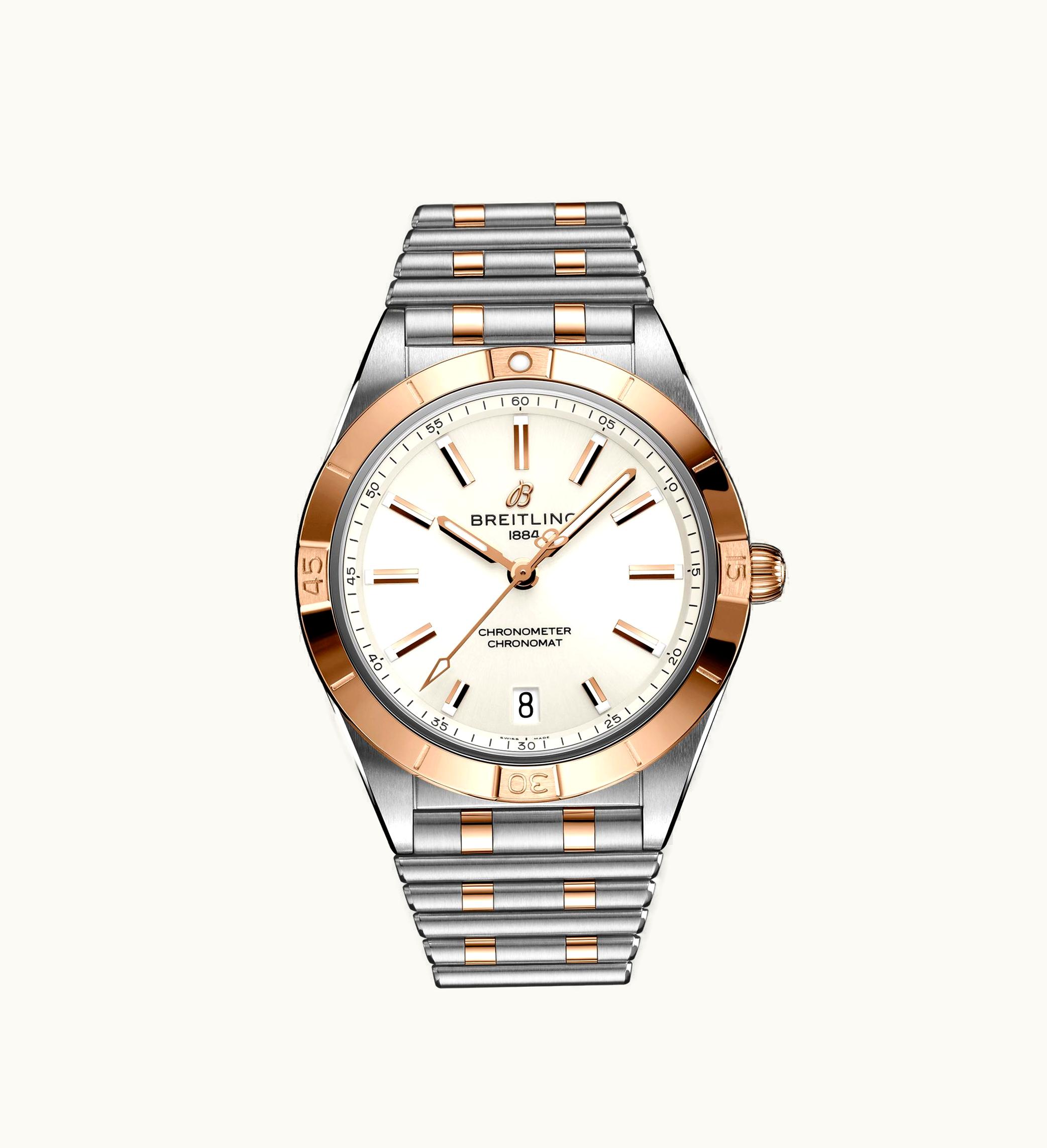 Breitling Chronomat Automatic 36 Stainless Steel / Red Gold / White / Rouleaux