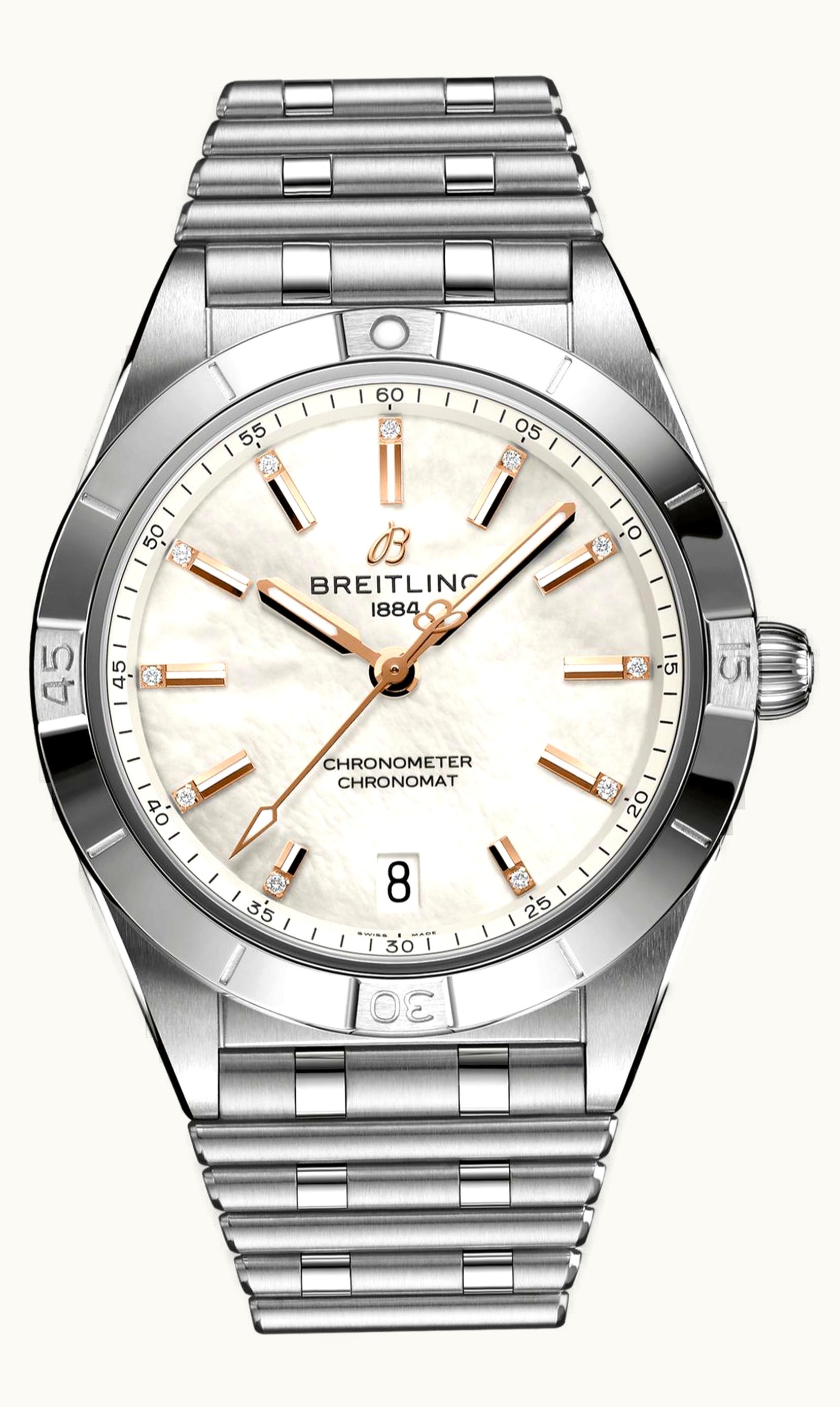 Breitling Chronomat Automatic 36 Stainless Steel / MOP / Rouleaux