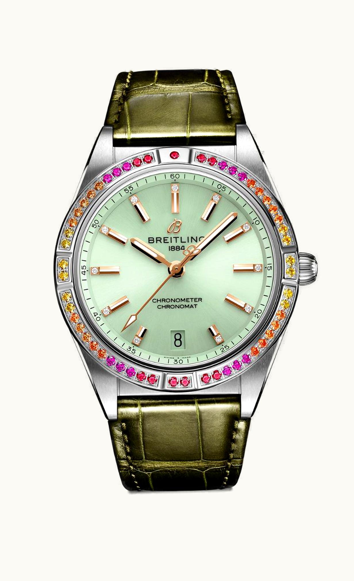 Breitling Chronomat Automatic 36 South Sea Stainless Steel / Mint Green