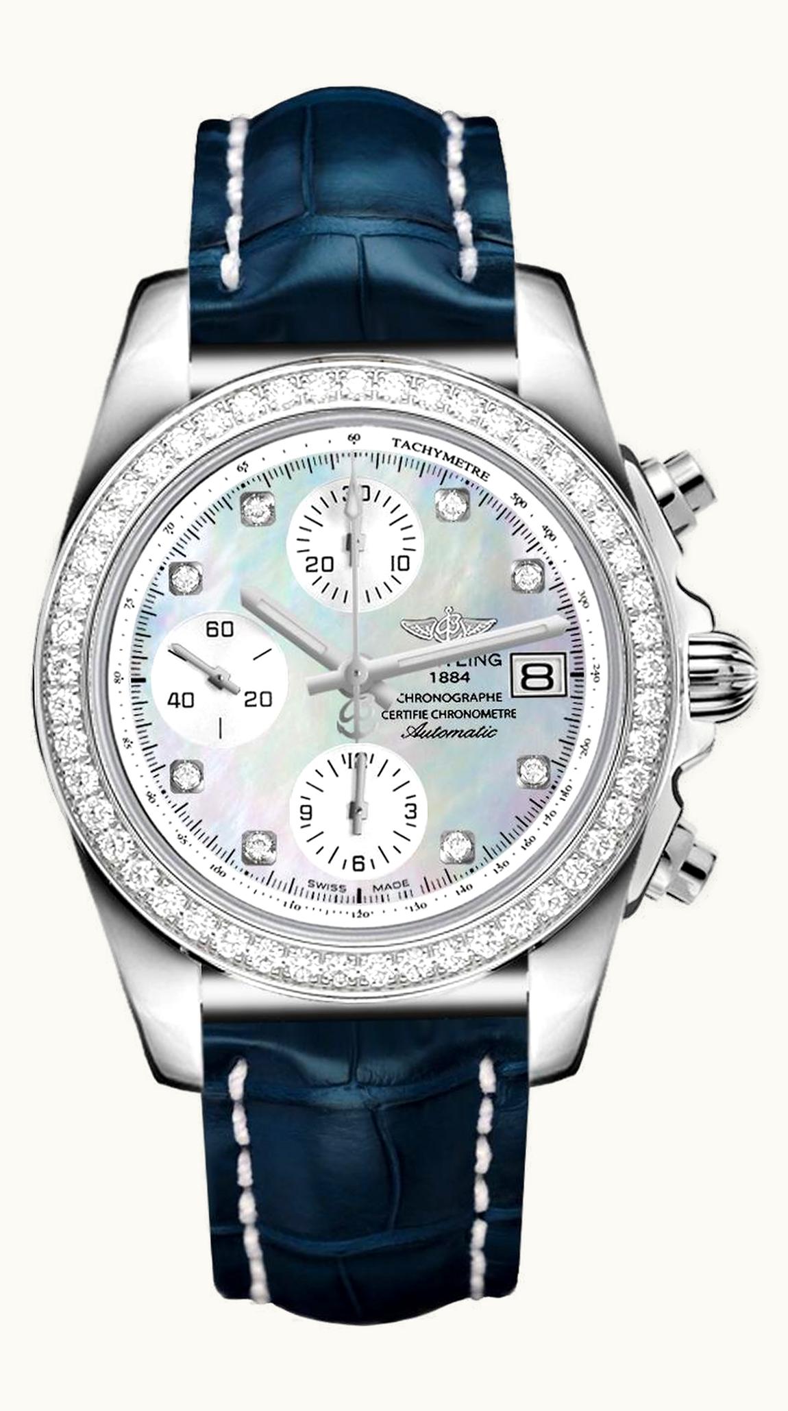Breitling Chronomat 38 SleekT Stainless Steel / Diamond / MOP / Bracelet