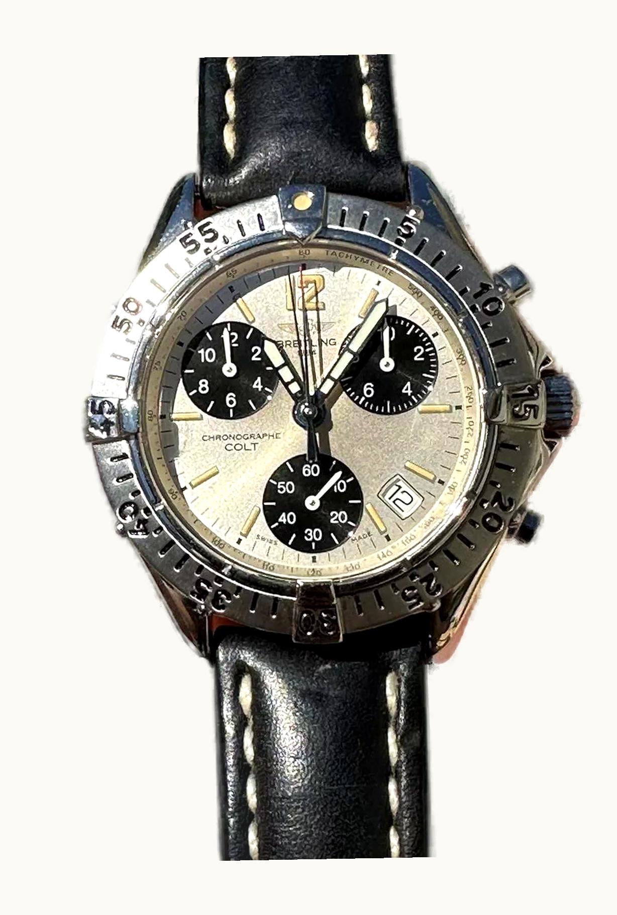 Breitling Chronomat 38 SleekT Stainless Steel / Diamond / Black / Bracelet