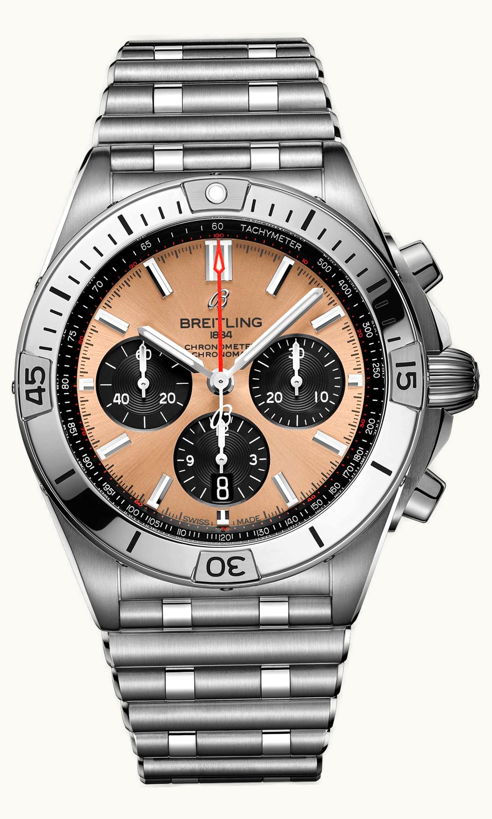 Breitling Chronomat B01 42 Stainless Steel / Copper / Rouleaux