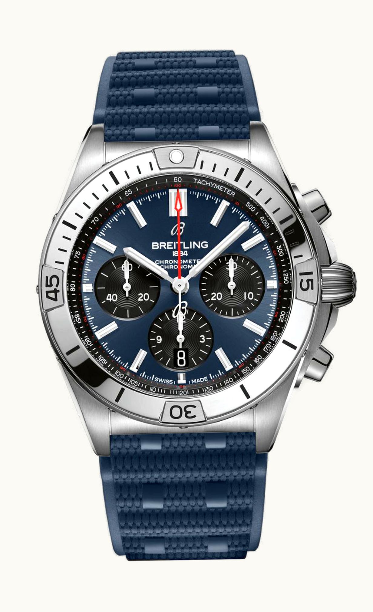 Breitling Chronomat B01 42 Stainless Steel / Blue / Rubber