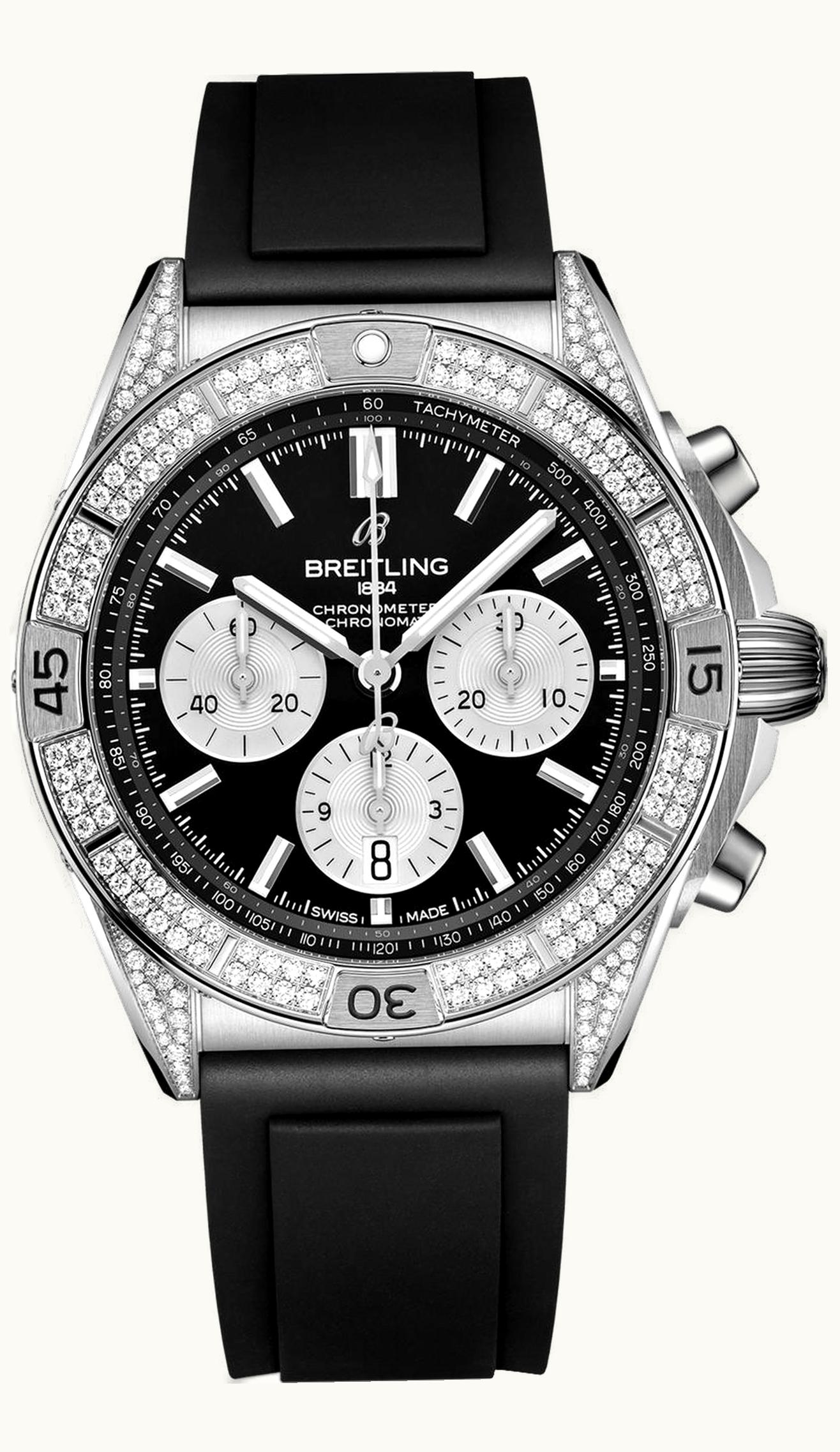 Breitling Chronomat B01 42 Stainless Steel - Diamond / Black / Rubber