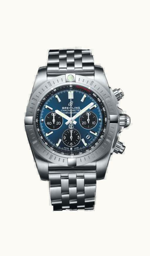 Breitling Chronomat B01 Chronograph 44 Stainless Steel / Blackeye Blue / Bracelet
