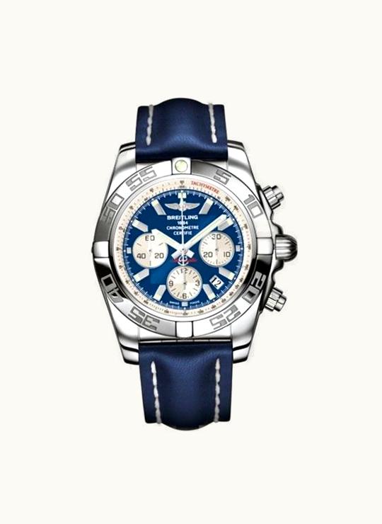 Breitling Chronomat 44 Stainless Steel / Blue / Calf / Pin