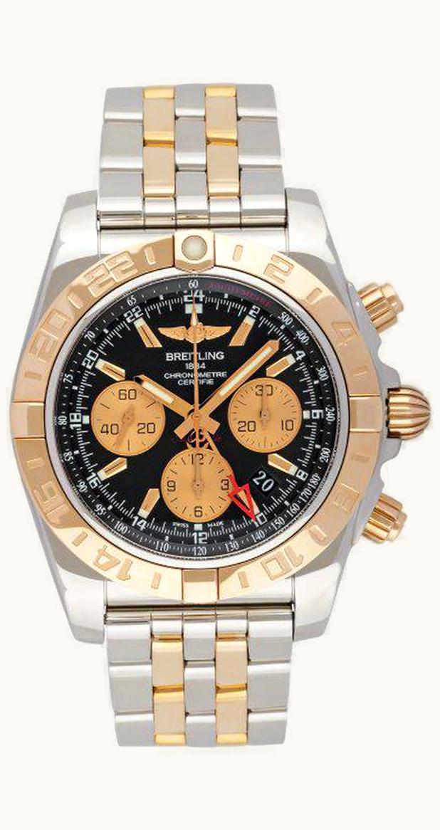 Breitling Chronomat 44 GMT Stainless Steel / Blackeye Blue / Croco