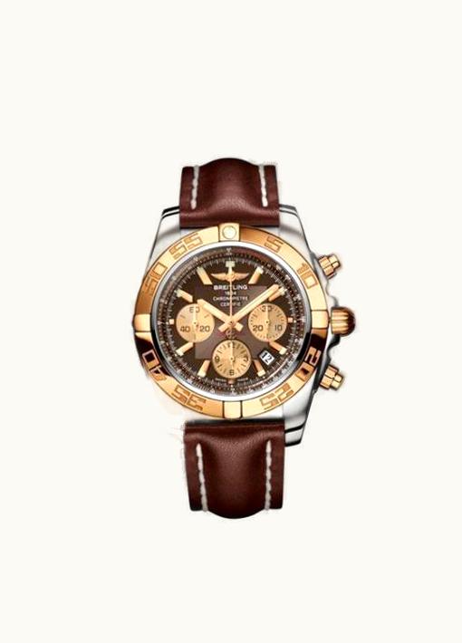 Breitling Chronomat 44 Stainless Steel / Rose Gold / Amber / Calf