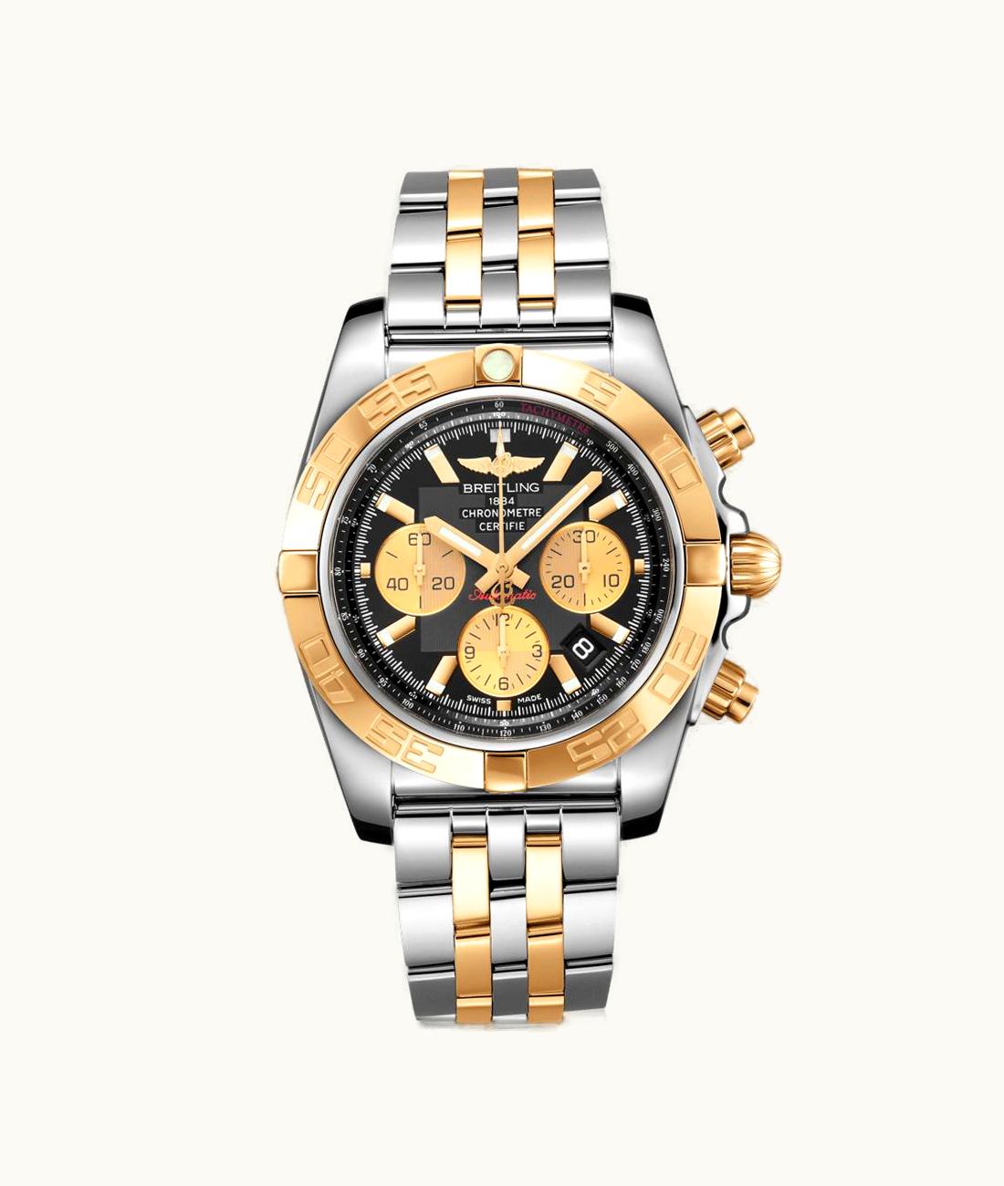 Breitling Chronomat 44 Stainless Steel / Rose Gold / Onyx Black / Bracelet