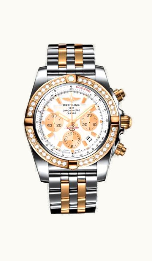 Breitling Chronomat 44 Stainless Steel / Rose Gold / Diamond / Antarctica White / Bracelet