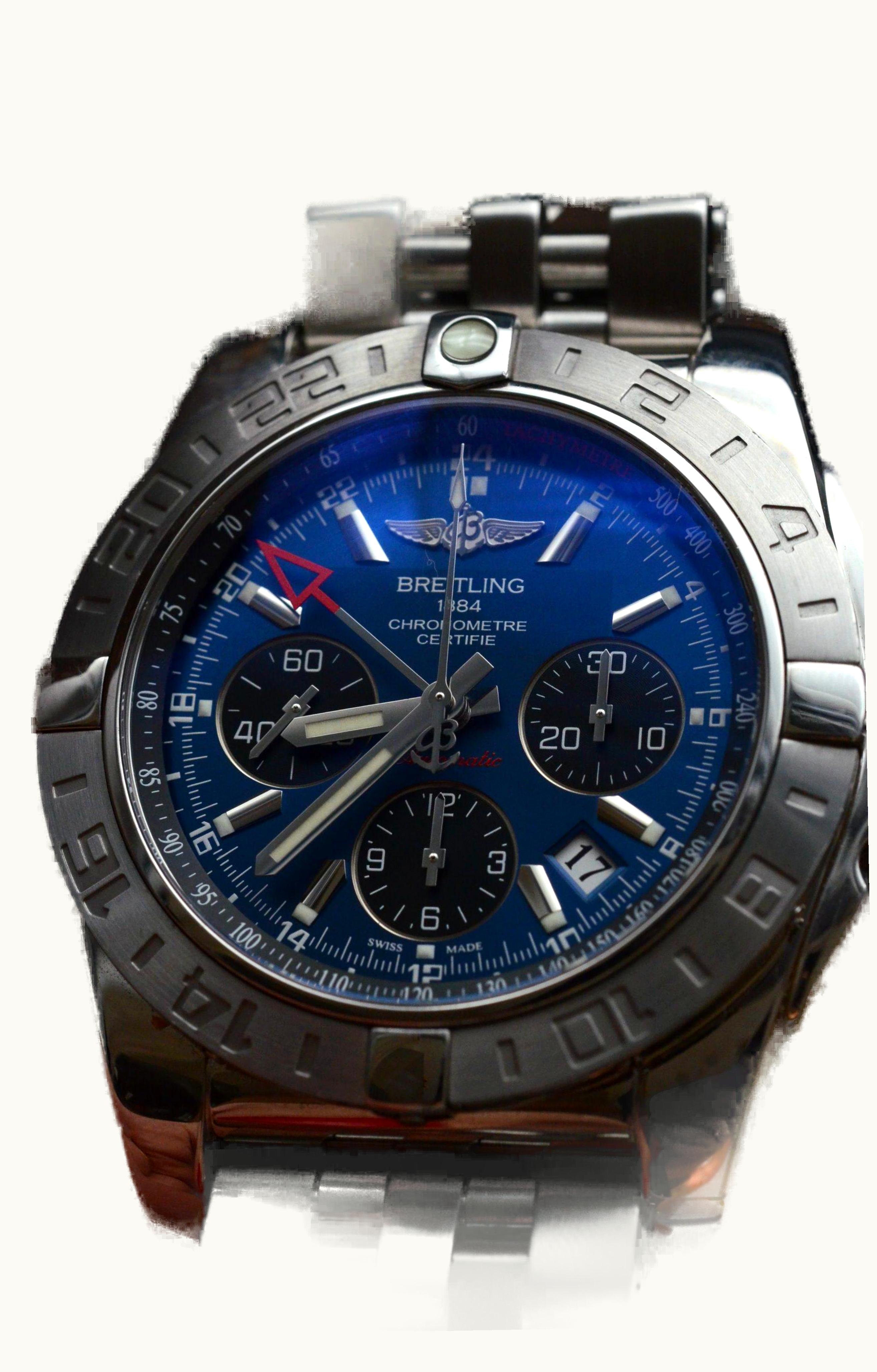 Breitling Chronomat 44 GMT Stainless Steel / Metallica Blue / Bracelet
