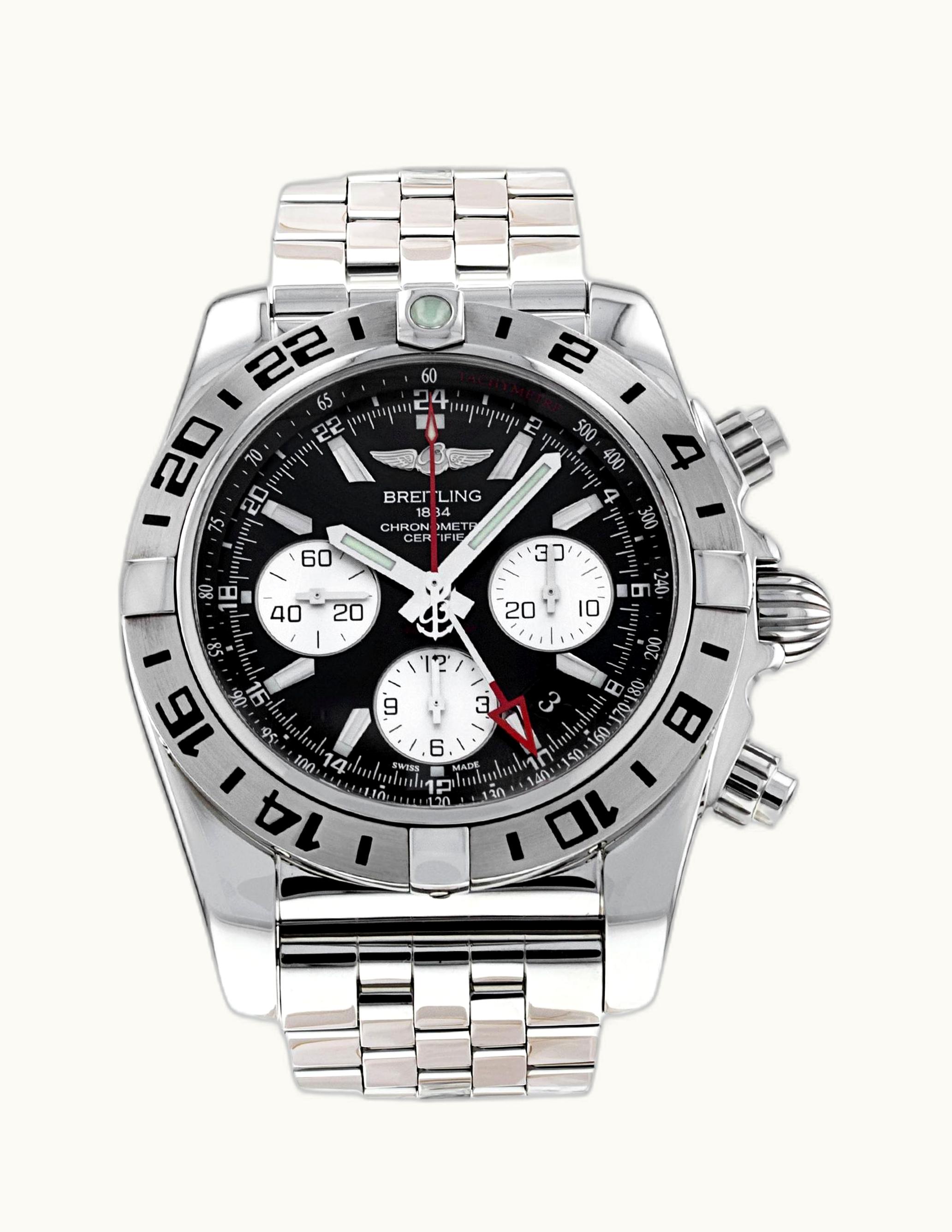 Breitling Chronomat 44 GMT Stainless Steel / Blackeye Blue / Bracelet