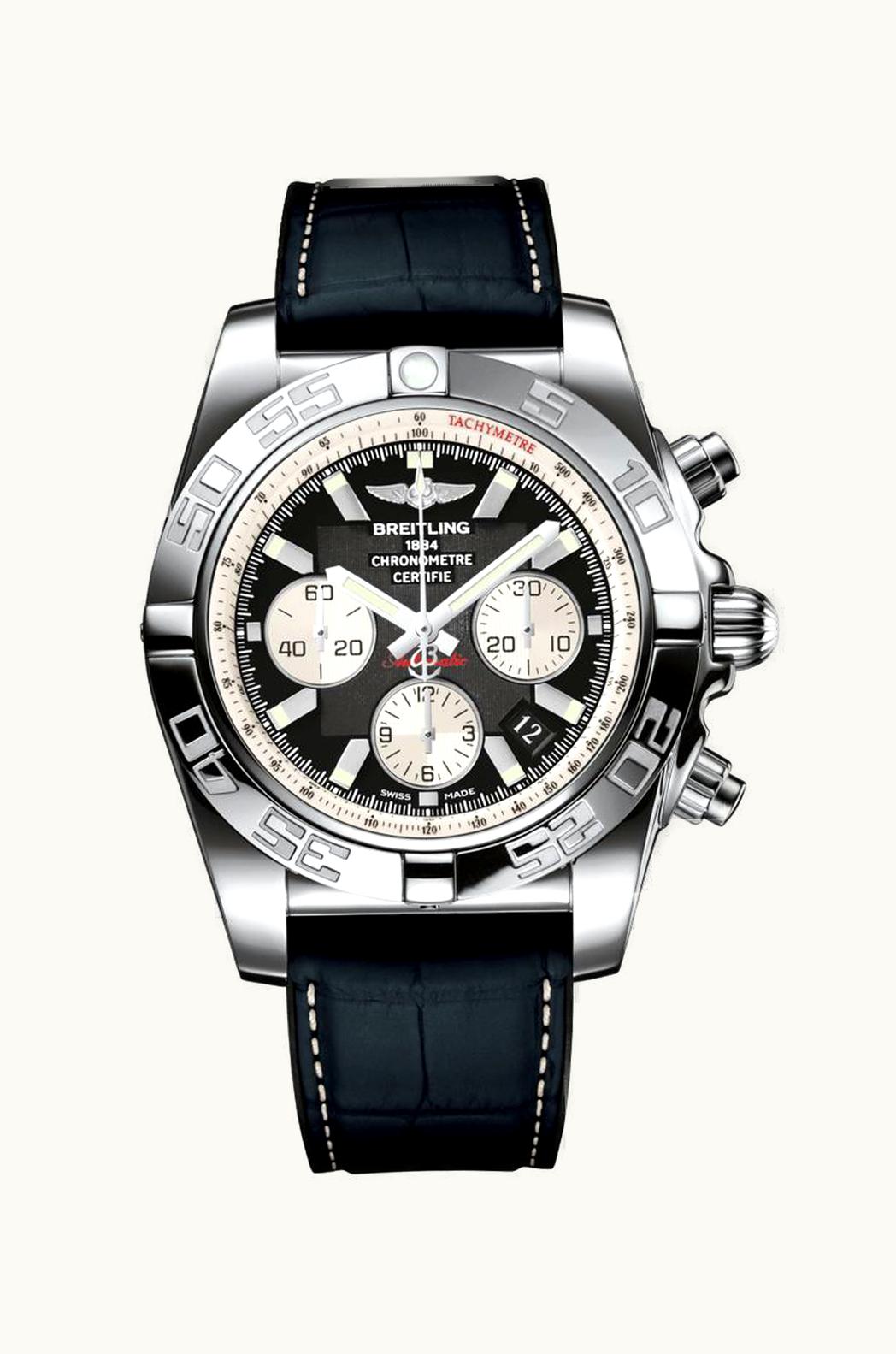 Breitling Chronomat 44 Stainless Steel / Onyx Black / Croco Rubber / Folding