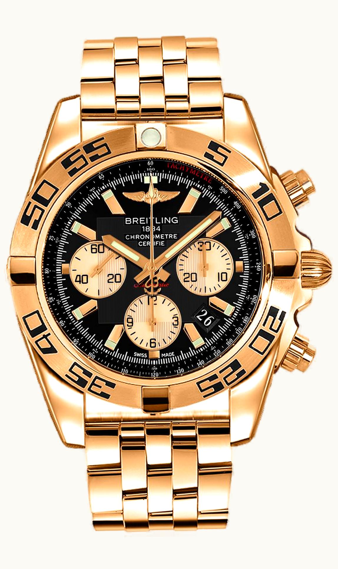 Breitling Chronomat 44 Rose Gold / Onyx Black / Bracelet