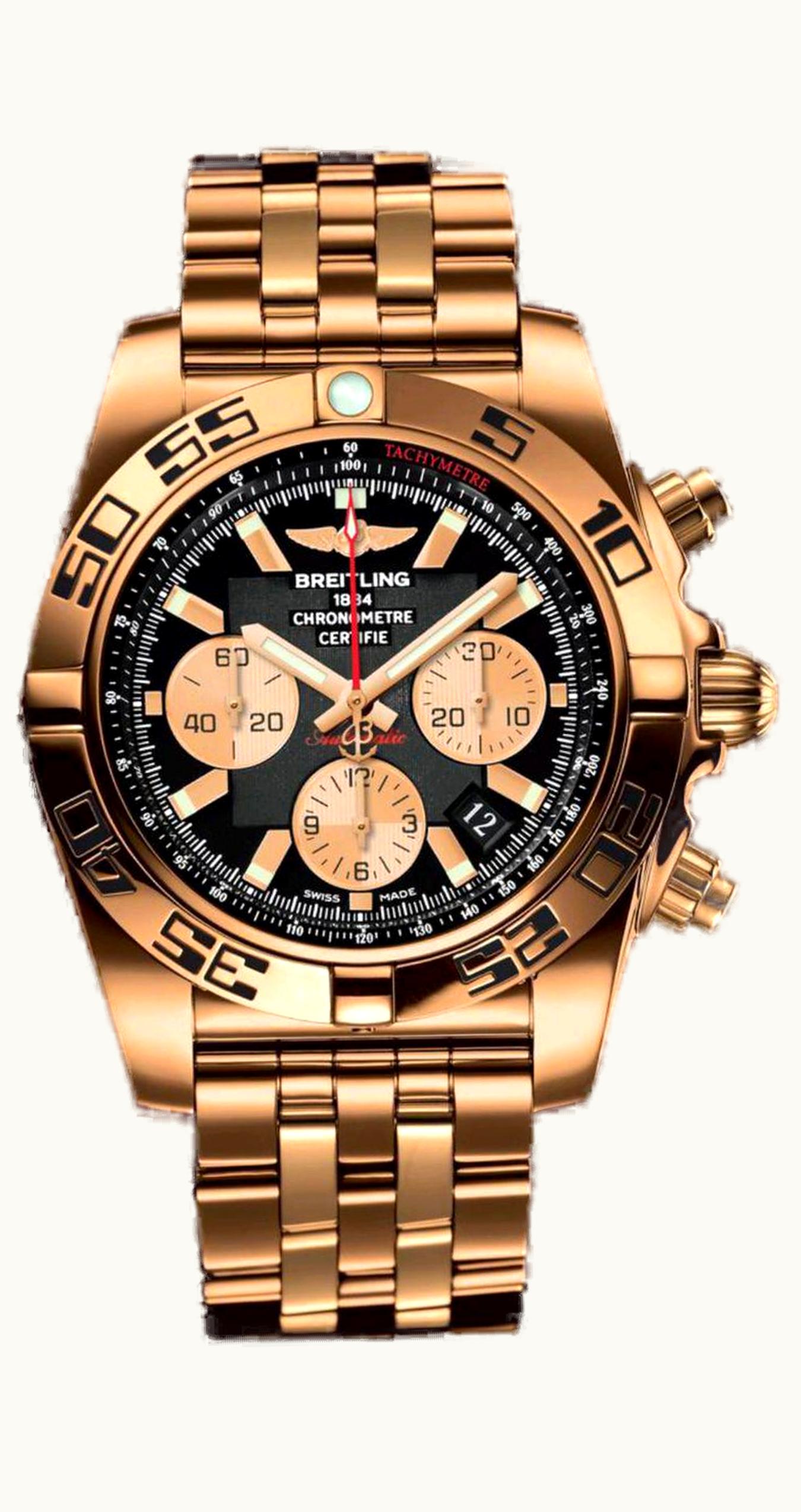 Breitling Chronomat 44 Rose Gold / Onyx Black / Bracelet