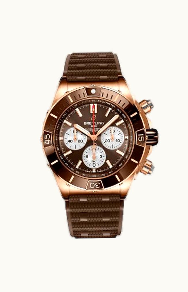 Breitling Chronomat 44 Rose Gold / Metallica Brown / Croco