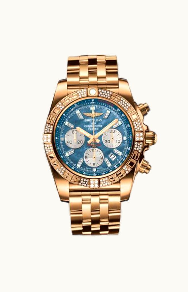 Breitling Chronomat 44 Rose Gold / Diamond / Black Pearl Diamond / Bracelet