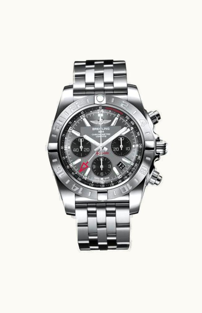 Breitling Chronomat B01 Chronograph 44 Stainless Steel / Blackeye Grey / Croco / Pin