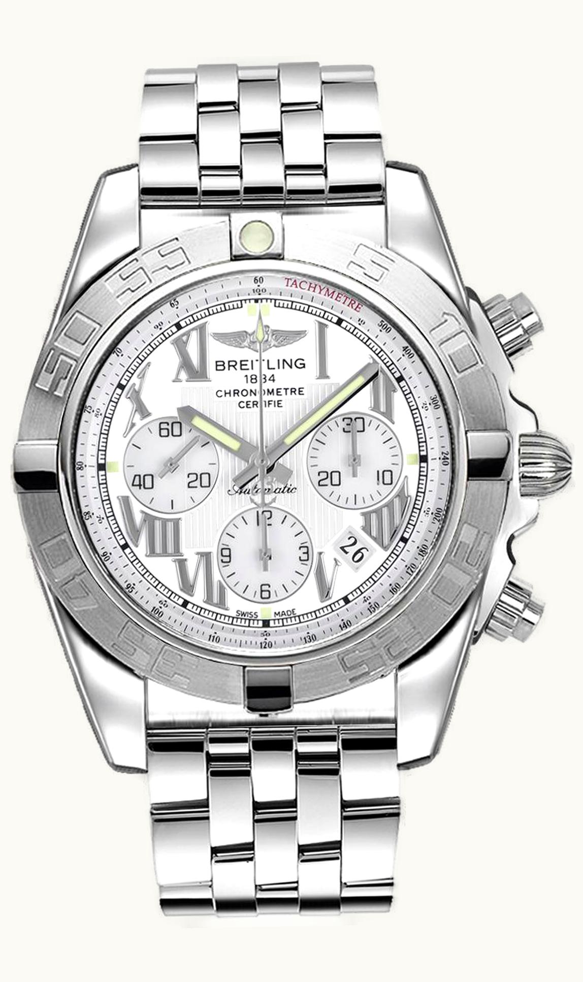 Breitling Chronomat 44 Stainless Steel / White - Roman / Bracelet