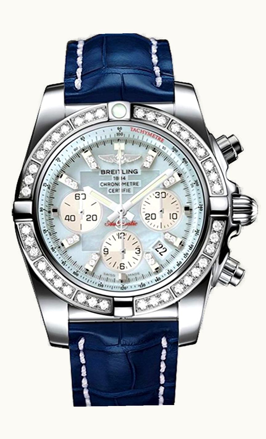 Breitling Chronomat 44 Stainless Steel / Silver / Calf