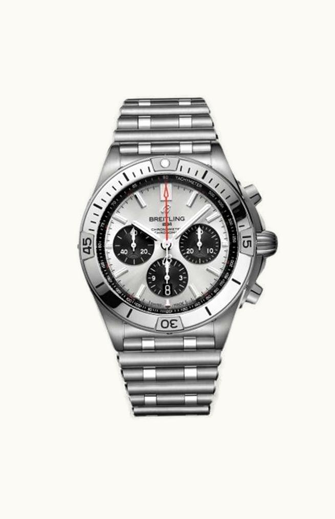 Breitling Chronomat 44 Stainless Steel / Silver / Calf