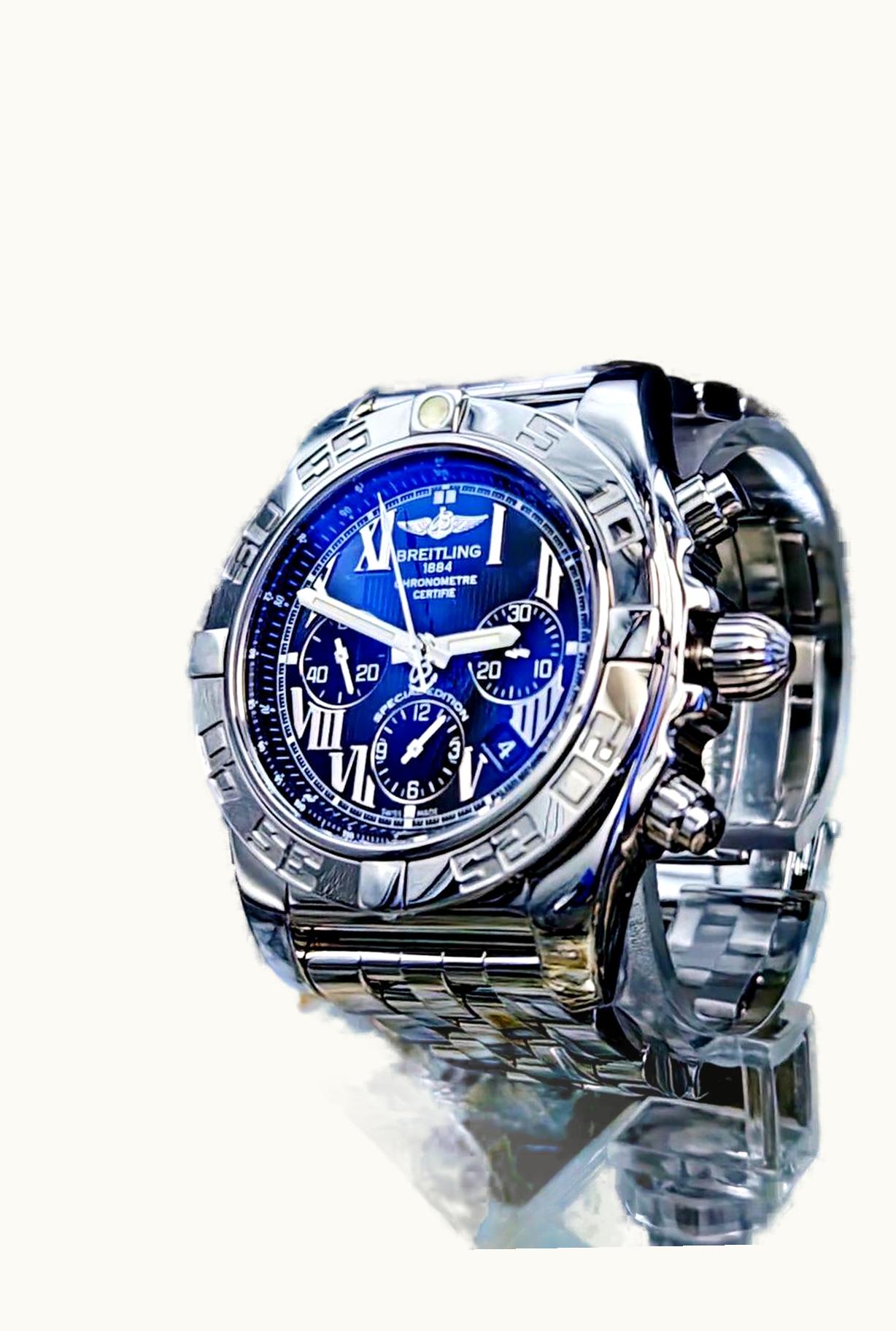 Breitling Chronomat 44 Stainless Steel / Blackeye Blue / Rubber